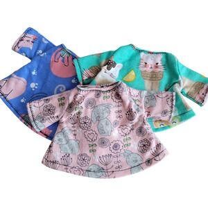 3 Outfits for 7.5" Grogu Baby yoda Hasbro dolls, Easter Girl Cat Pink bunny blue